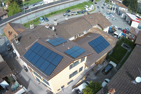 Impianto fotovoltaico con moduli ottimizzati